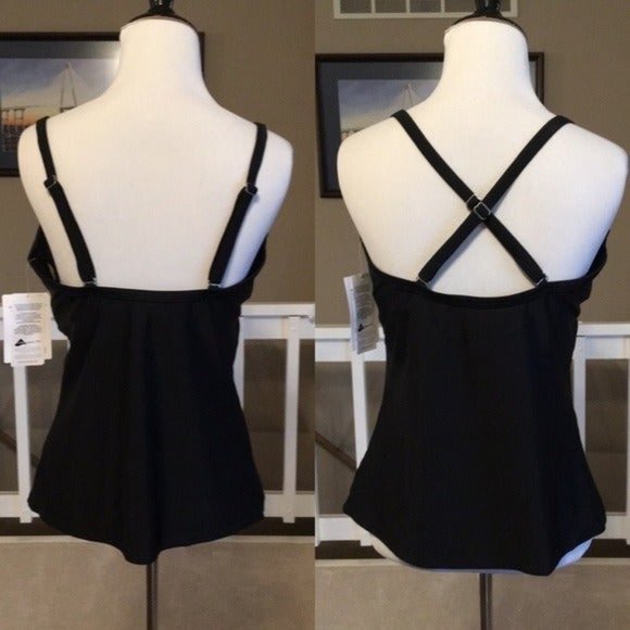 NWT! Athleta black Twister Tankini Top - Picture 7 of 8